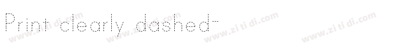 Print clearly dashed字体转换